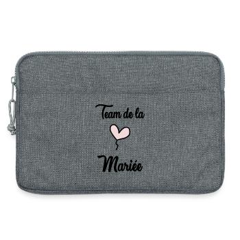 WEDDING. HEART. COUPLE. JUST MARRIED. Bachelorette party. SAINT V - Laptop bag 13" - heather grey - Front
