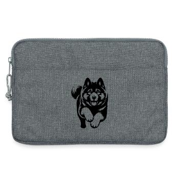Akita américain - Sacoche pour ordinateur portable 13 pouces - gris chiné - Devant