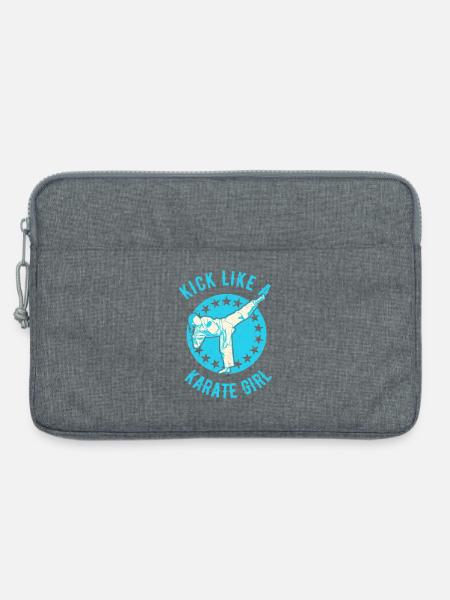 Karate für Frauen - Laptoptasche 13" - Grau meliert