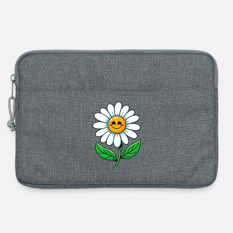 Gänseblümchen - Laptoptasche 13" - Grau meliert