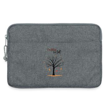 Kahler Baum „Herbstverliebt“ Humor - Laptoptasche 13" - Grau meliert - Vorne