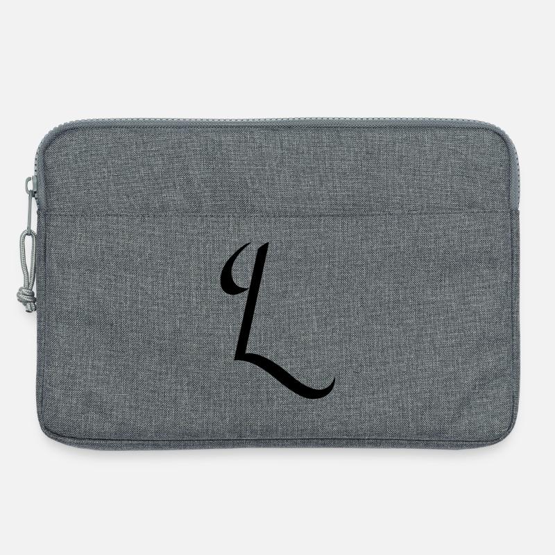 Letter L, Name, der Buchstabe L - Laptoptasche 13" - Grau meliert