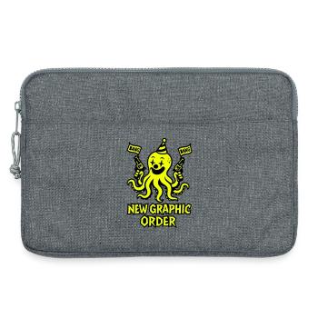 New Graphic Order Krake - Laptoptasche 13" - Grau meliert - Vorne