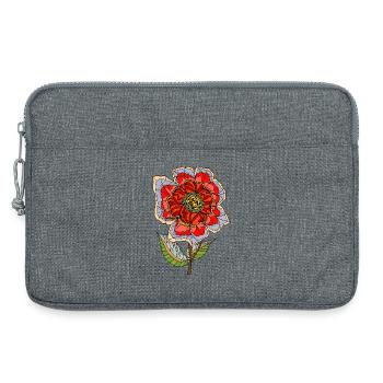 Fleur - Sacoche pour ordinateur portable 13 pouces - gris chiné - Devant