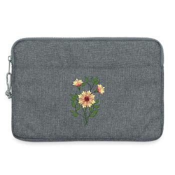 Fleur - Sacoche pour ordinateur portable 13 pouces - gris chiné - Devant