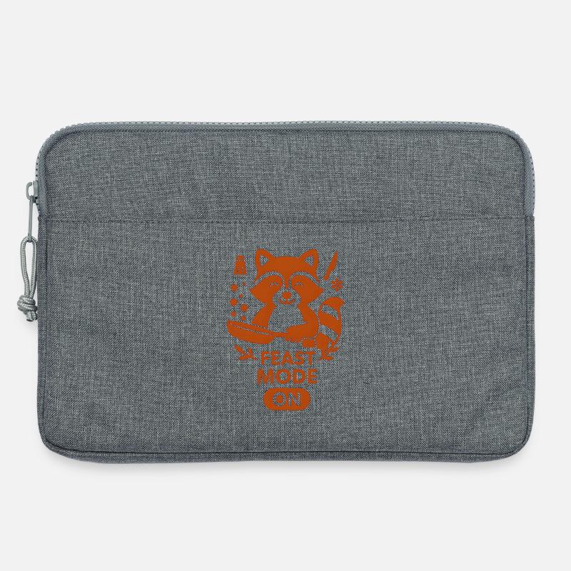 Witziger Waschbär Kochmütze Design - Laptoptasche 13" - Grau meliert