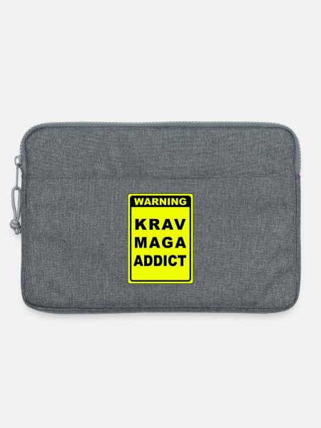 Warnung Krav Maga Süchtiger - Laptoptasche 13" - Grau meliert