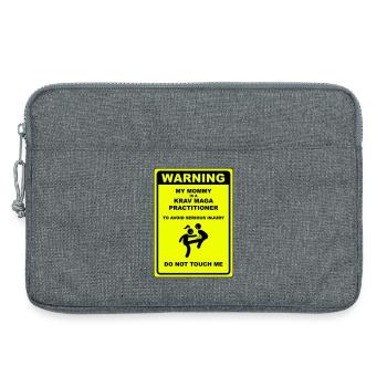 Warnung! Mama macht Krav Maga! - Laptoptasche 13" - Grau meliert - Vorne
