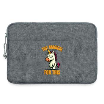 Zu Magisch Für Dies – Lustiges Einhorn Funshirt - Laptoptasche 13" - Grau meliert - Vorne