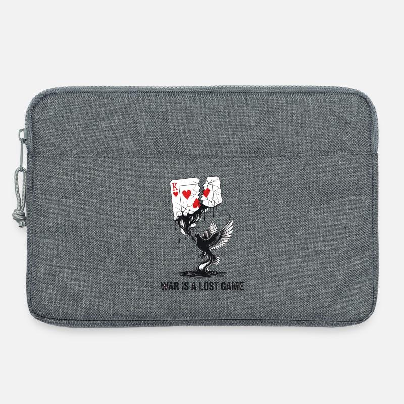 Krieg ist ein verlorenes Spiel Anti-Kriegs-Statement - Laptoptasche 13" - Grau meliert