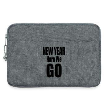 New Year Here We Go Bold Typography Design - Laptoptasche 13" - Grau meliert - Vorne