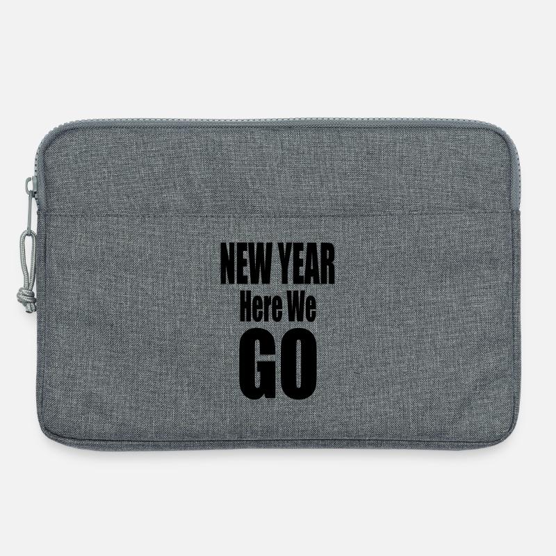 New Year Here We Go Bold Typography Design - Laptoptasche 13" - Grau meliert