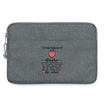 Förderlehrerin Danke sagen zum Abschied - Laptoptasche 13" - Grau meliert - Vorne