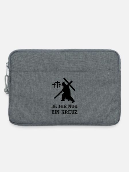 DER kleine PATE - Jeder nur ein Kreuz - Laptoptasche 13" - Grau meliert