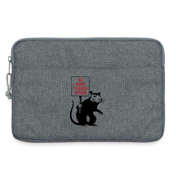 Sei freundlich zueinander Ratte - Laptoptasche 13" - Grau meliert - Vorne