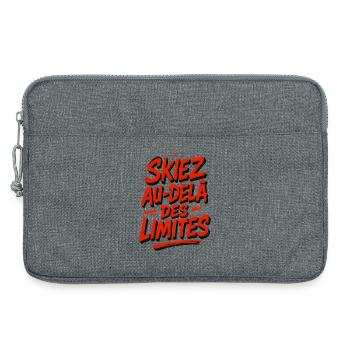 Skiez au-delà des limites ! - Sacoche pour ordinateur portable 13 pouces - gris chiné - Devant
