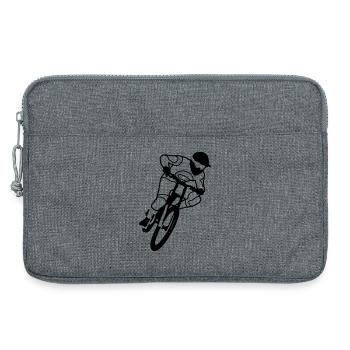 biker - Laptop bag 13" - heather grey - Front