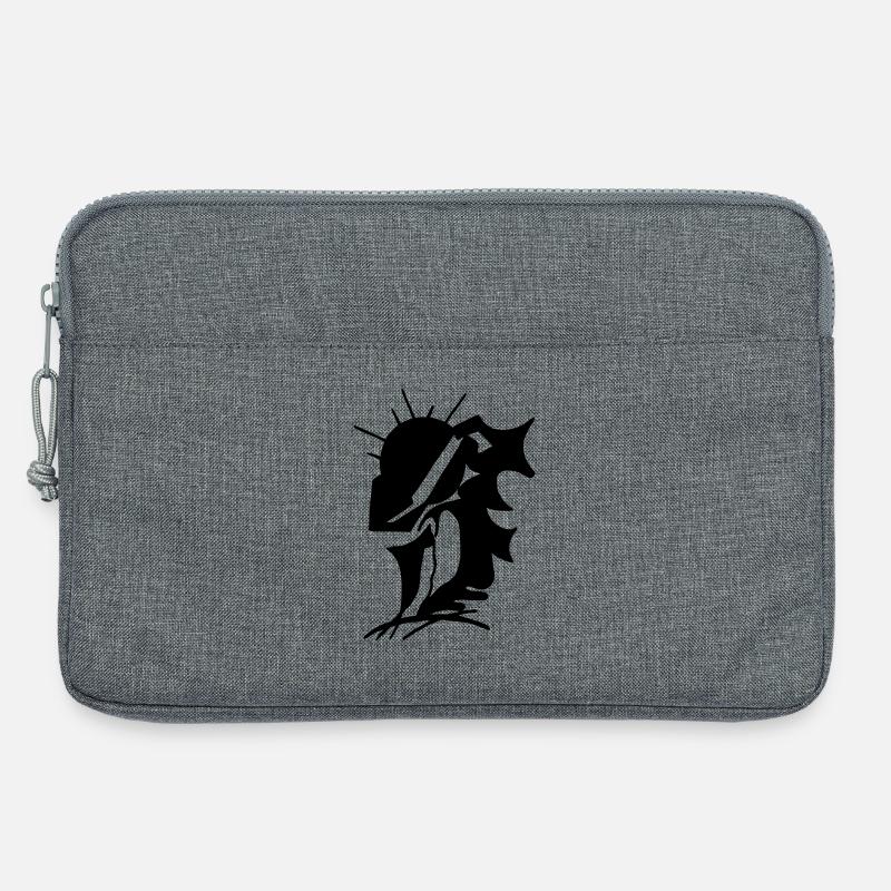 Schwarze Stille Minimaldesign - Laptoptasche 13" - Grau meliert