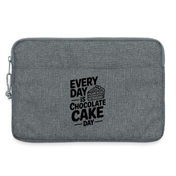 Every Day is Chocolate Cake Day - Laptop bag 13" - heather grey - Front