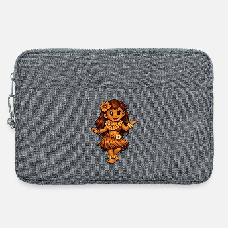 Hula-Tänzerin Hawaii-Stil - Laptoptasche 13" - Grau meliert