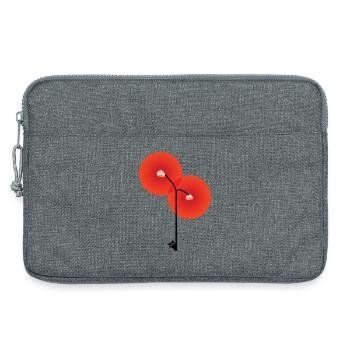 Straßenlaterne mit Katze - Laptoptasche 13" - Grau meliert - Vorne