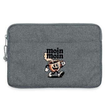 Tasse de café Dessin animé joyeux - Sacoche pour ordinateur portable 13 pouces - gris chiné - Devant