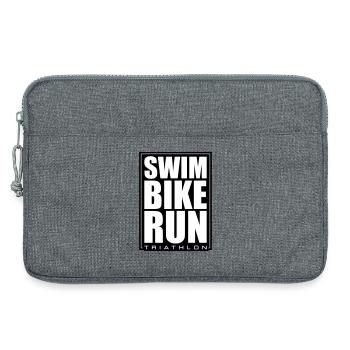 Triathlon Natation Cyclisme Course à pied - Sacoche pour ordinateur portable 13 pouces - gris chiné - Devant