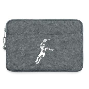Motif de padel frais pour les joueurs de padel - Sacoche pour ordinateur portable 13 pouces - gris chiné - Devant