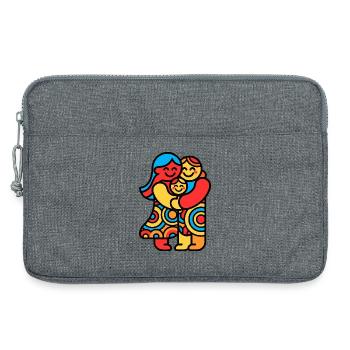 Colorful Family Pop Art Plush Toy - Laptop bag 13" - heather grey - Front