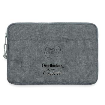 Overthinking is my Cardio Mental Health Humor Tee - Laptoptasche 13" - Grau meliert - Vorne