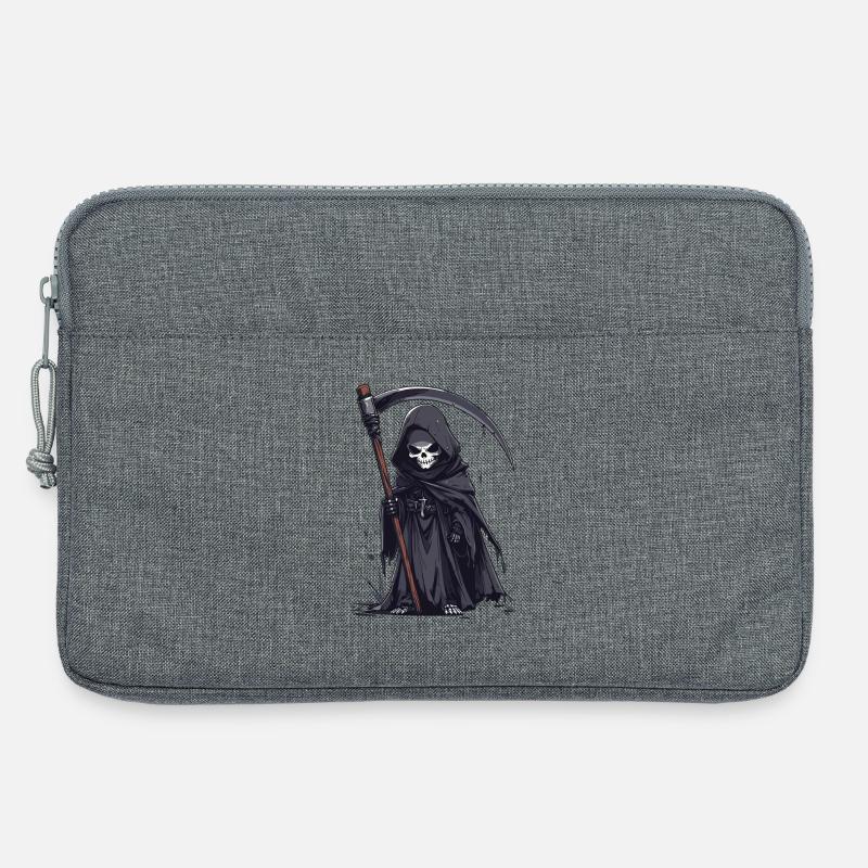 Sensenmann im schwarzen Gewand - Laptoptasche 13" - Grau meliert