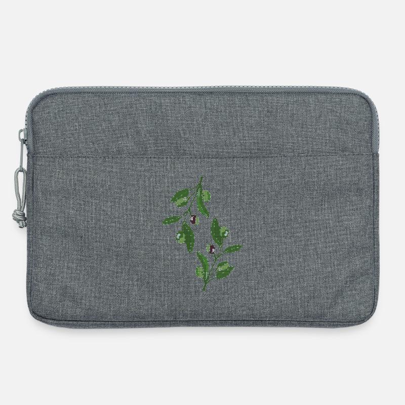 olive branches Mosaic Green - Laptop bag 13" - heather grey