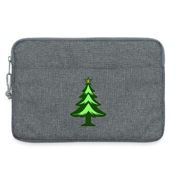 Simple Christmas Tree Graphic - Laptop bag 13" - heather grey - Front