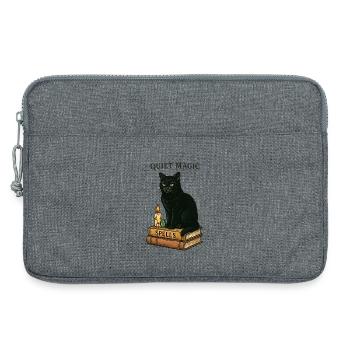 Quiet Magic: Cat Spells - Laptop bag 13" - heather grey - Front