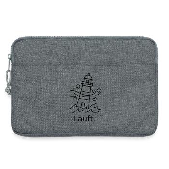 Läuft Leuchtturm - Laptoptasche 13" - Grau meliert - Vorne