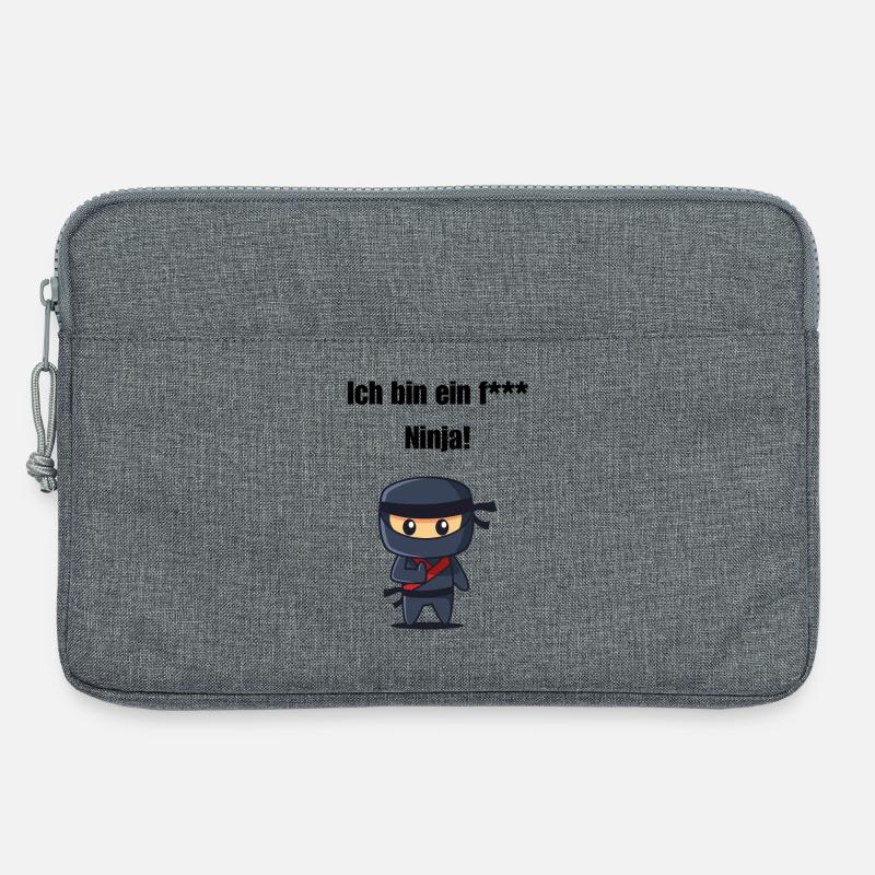 Ich bin ein f*** Ninja! - Laptoptasche 13" - Grau meliert