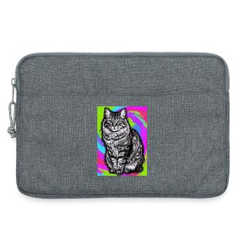 chat - Sacoche pour ordinateur portable 13 pouces - gris chiné - Devant