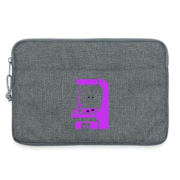 Machine à sous Arcade Silhouette - Sacoche pour ordinateur portable 13 pouces - gris chiné - Devant