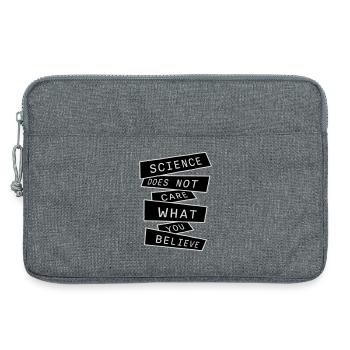 Science Does Not Care What You Believe Fakten Logo - Laptoptasche 13" - Grau meliert - Vorne