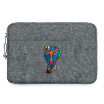 Rivière des Masques Cubistes - Martina Eßer - Sacoche pour ordinateur portable 13 pouces - gris chiné - Devant