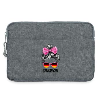 Drapeau du drapeau allemand Femme Fan de lunettes de soleil - Sacoche pour ordinateur portable 13 pouces - gris chiné - Devant