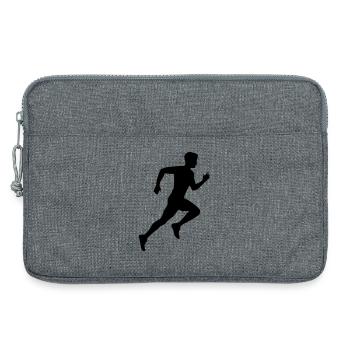 rennen_silhouette - Sacoche pour ordinateur portable 13 pouces - gris chiné - Devant