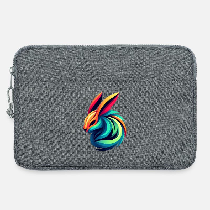 Leuchtender Farbenhase - Laptoptasche 13" - Grau meliert