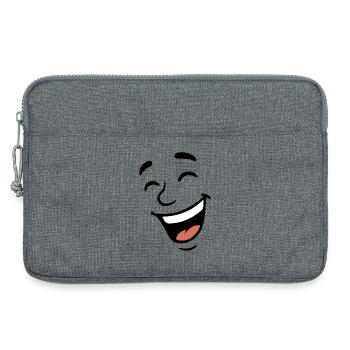 Rire au visage - Sacoche pour ordinateur portable 13 pouces - gris chiné - Devant