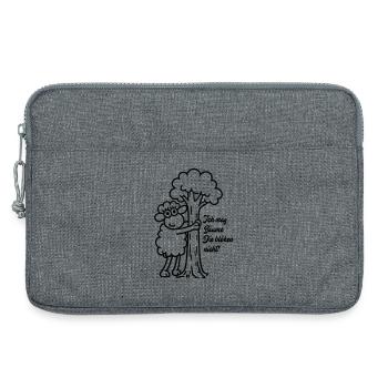 Baumfreund Schaf Umarmung - Laptoptasche 13" - Grau meliert - Vorne