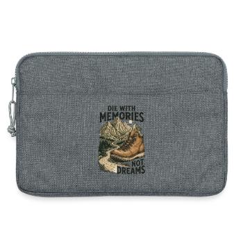 Randonnée - Aventure en plein air - Mourir avec des souvenirs non - Sacoche pour ordinateur portable 13 pouces - gris chiné - Devant