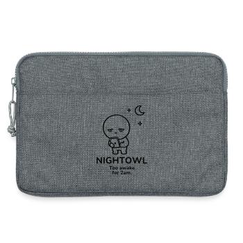 Nightowl – Too Awake | Late Night Mood - Laptoptasche 13" - Grau meliert - Vorne