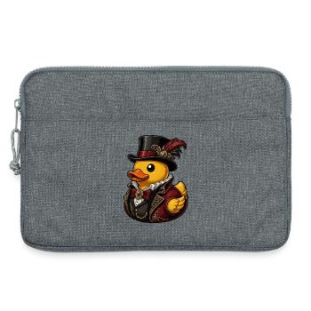 Canard cavalier victorien - Sacoche pour ordinateur portable 13 pouces - gris chiné - Devant