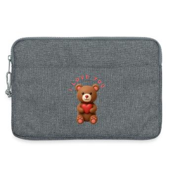 I LOVE YOU - Laptoptasche 13" - Grau meliert - Vorne