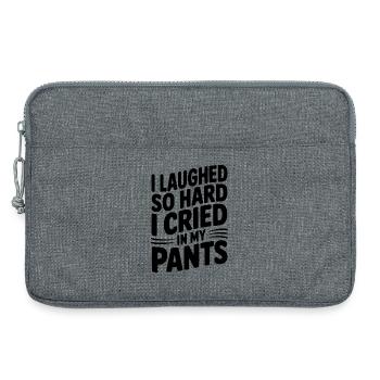 Ich habe so sehr gelacht, dass ich in die Hose geweint habe - Laptoptasche 13" - Grau meliert - Vorne
